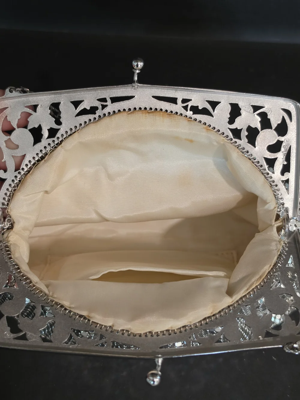 Vintage Whiting & Davis Gold Mesh Evening Clutch with Chain Handle